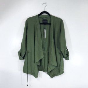 Anthropology Sanctuary Olive Trench Jacket